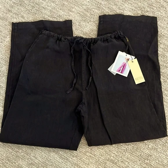 NWT Nation LTD Lucia Linen pant - Picture 2 of 5